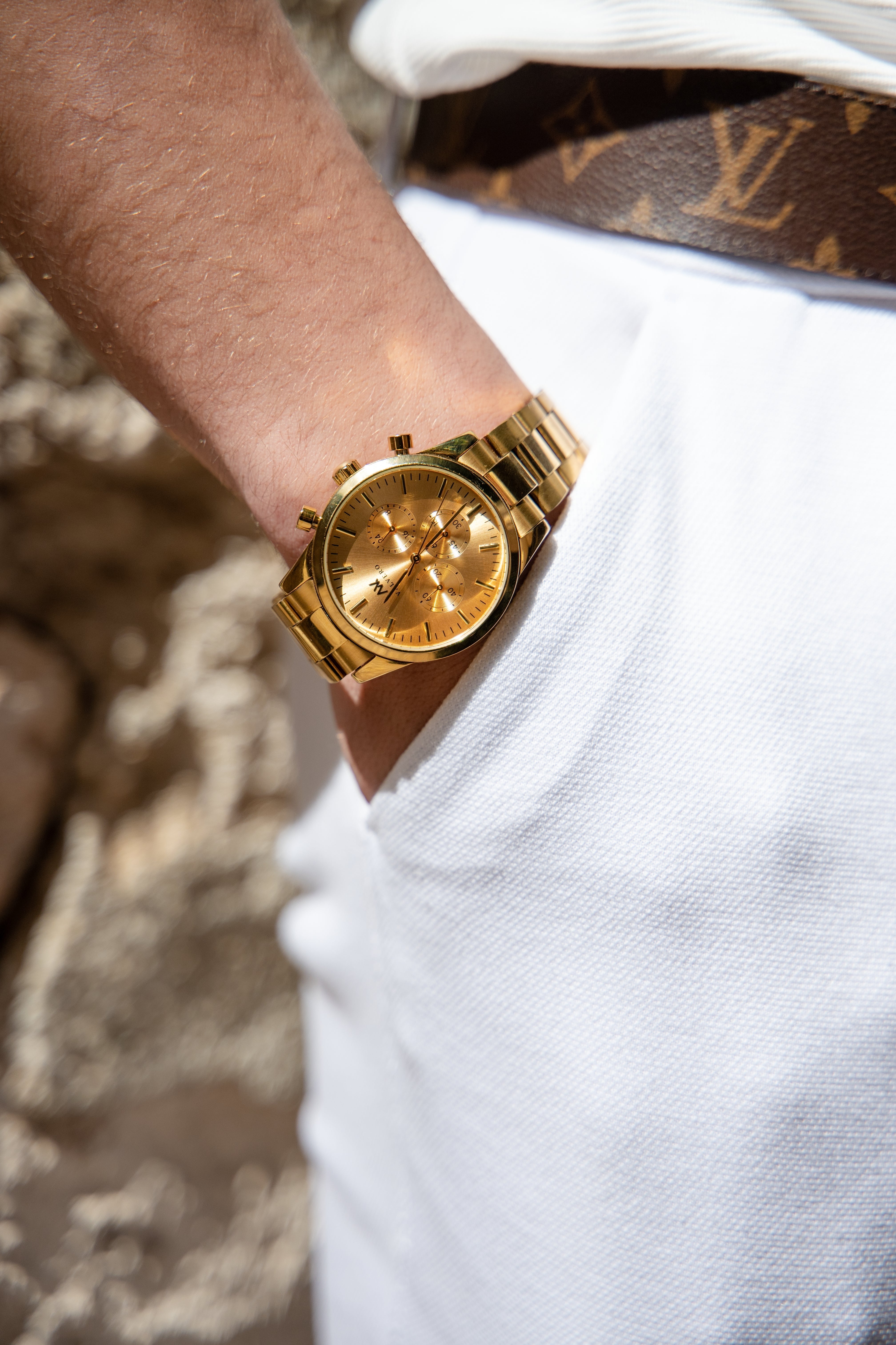 Timeless Set ~ Fiero Luxe Gold Watch & Vero Bracelet Luxe Gold