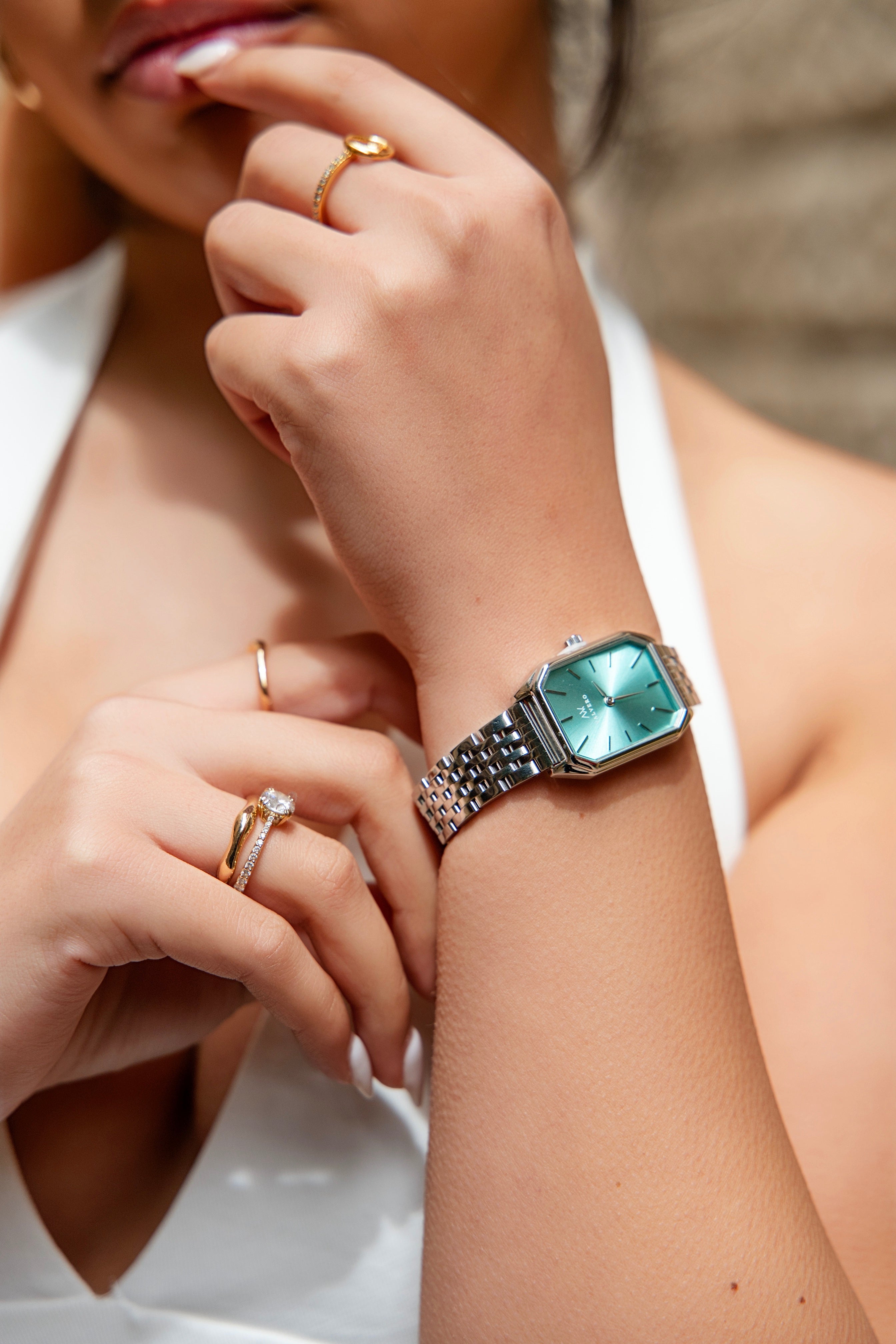 Elliana Watch - Sterling Teal