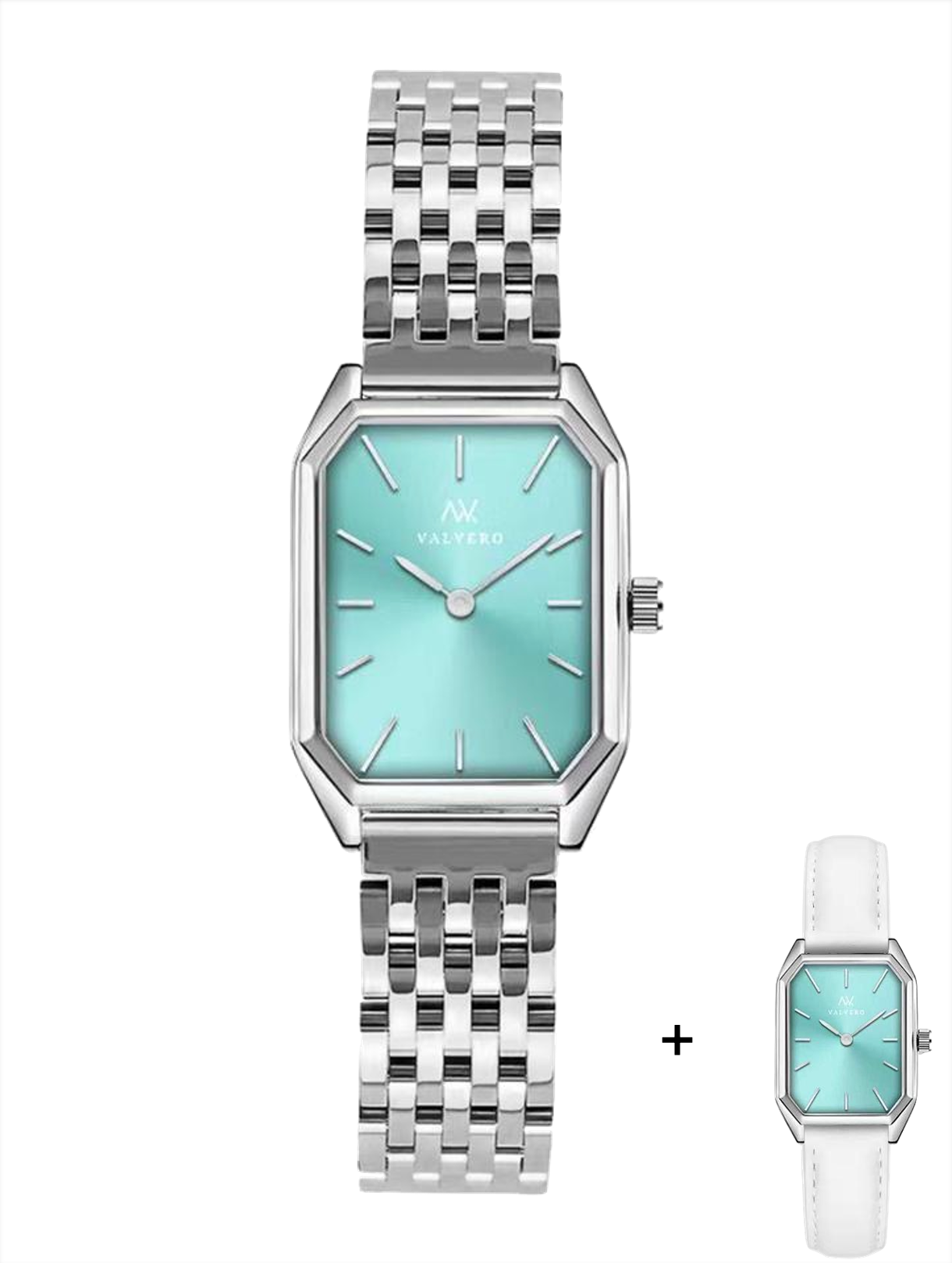 Signature Set ~ Elliana Sterling Teal Watch & Sterling Silver Velora Bangle