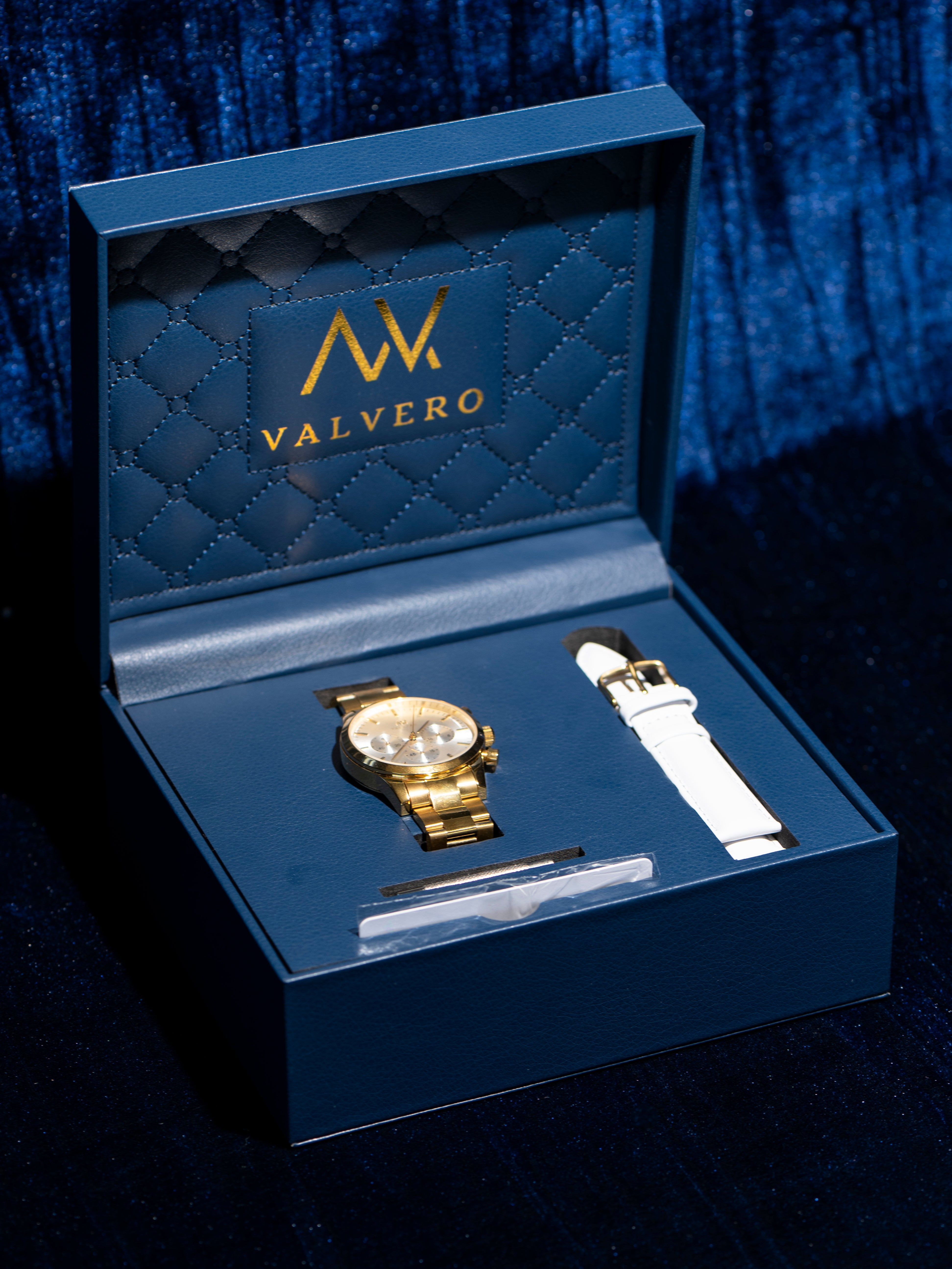 Timeless Set ~ Fiero Luxe Gold Ivory Watch & Vero Bracelet Luxe Gold