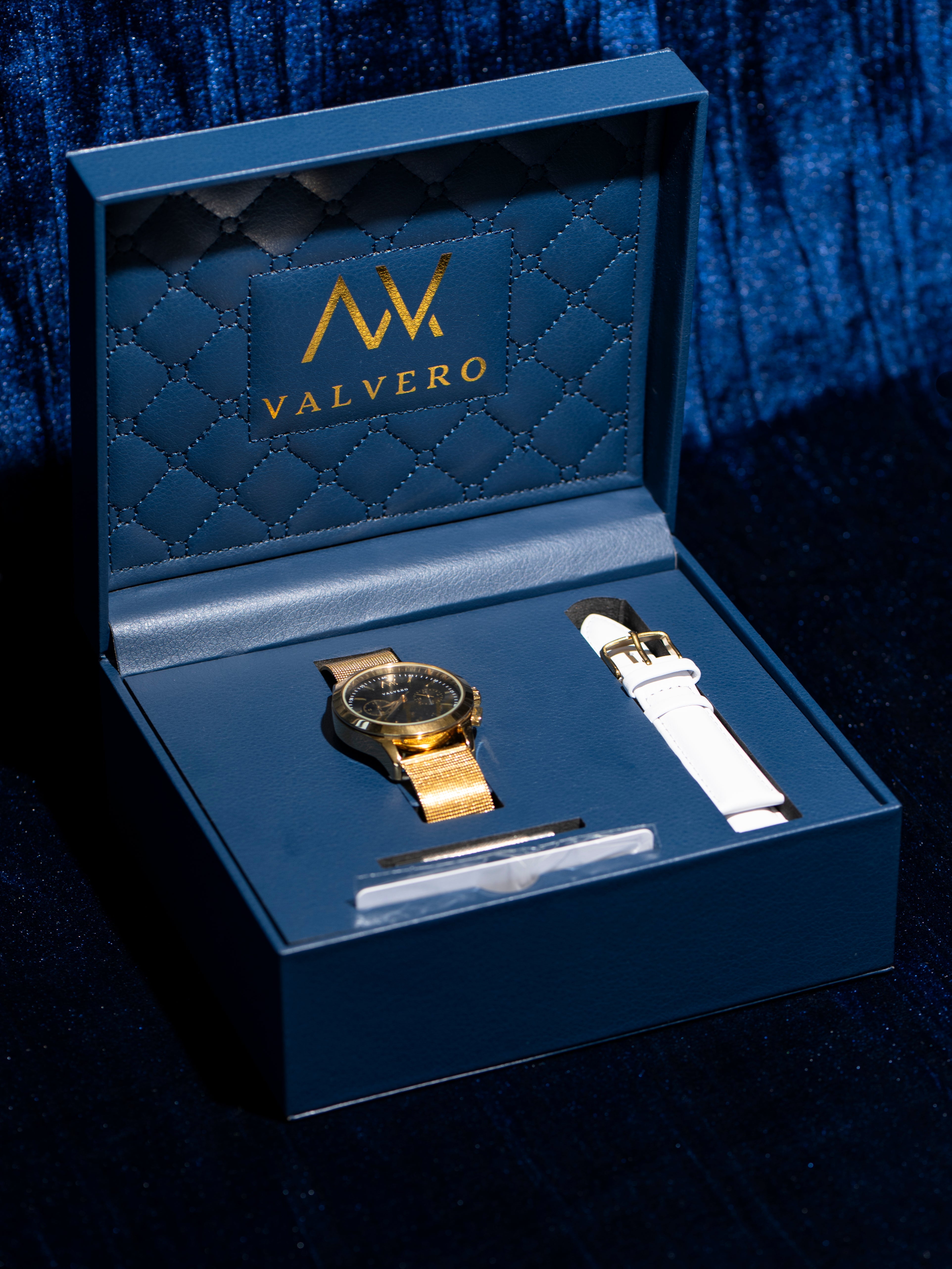 Timeless Set ~ Inferno Luxe Gold Black Watch & Vero Bracelet Luxe Gold