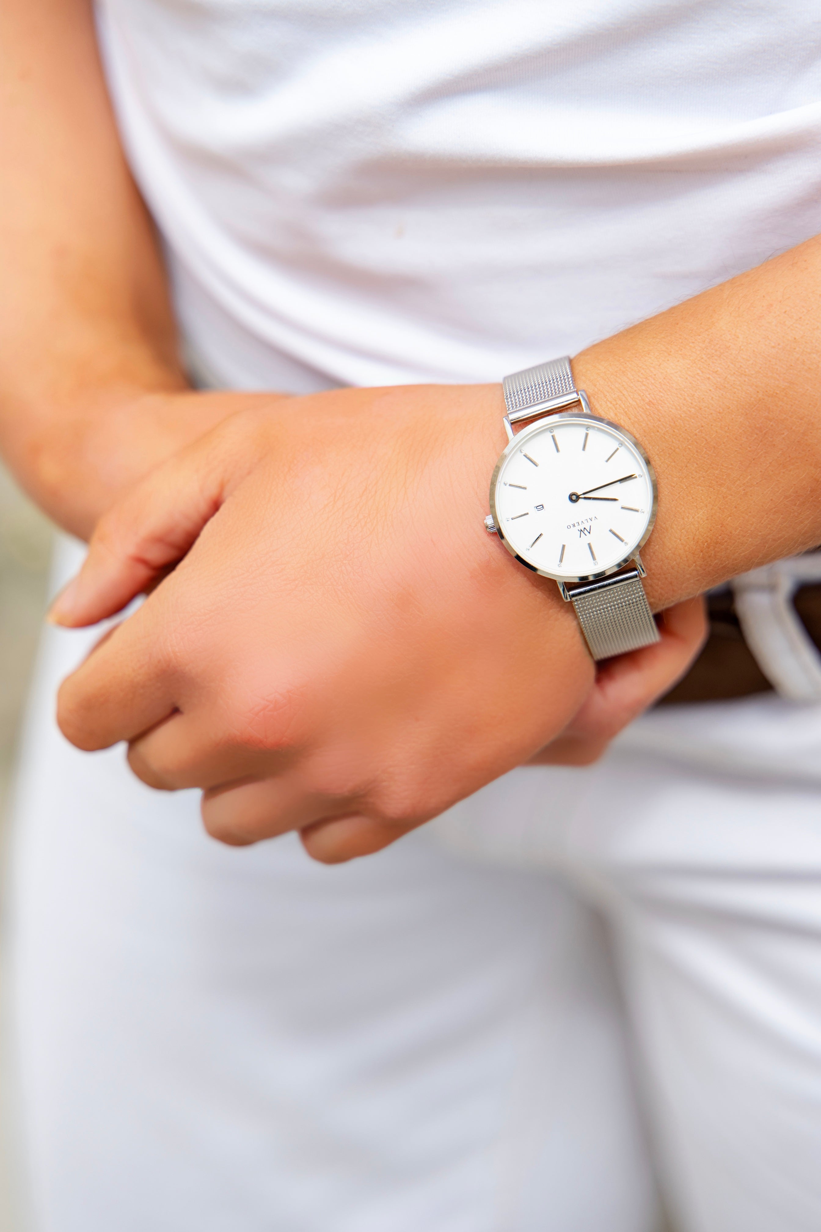 Amara Petite Watch - Sterling Ivory