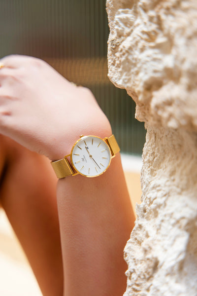 Amara Petite Watch - Luxe Gold Ivory
