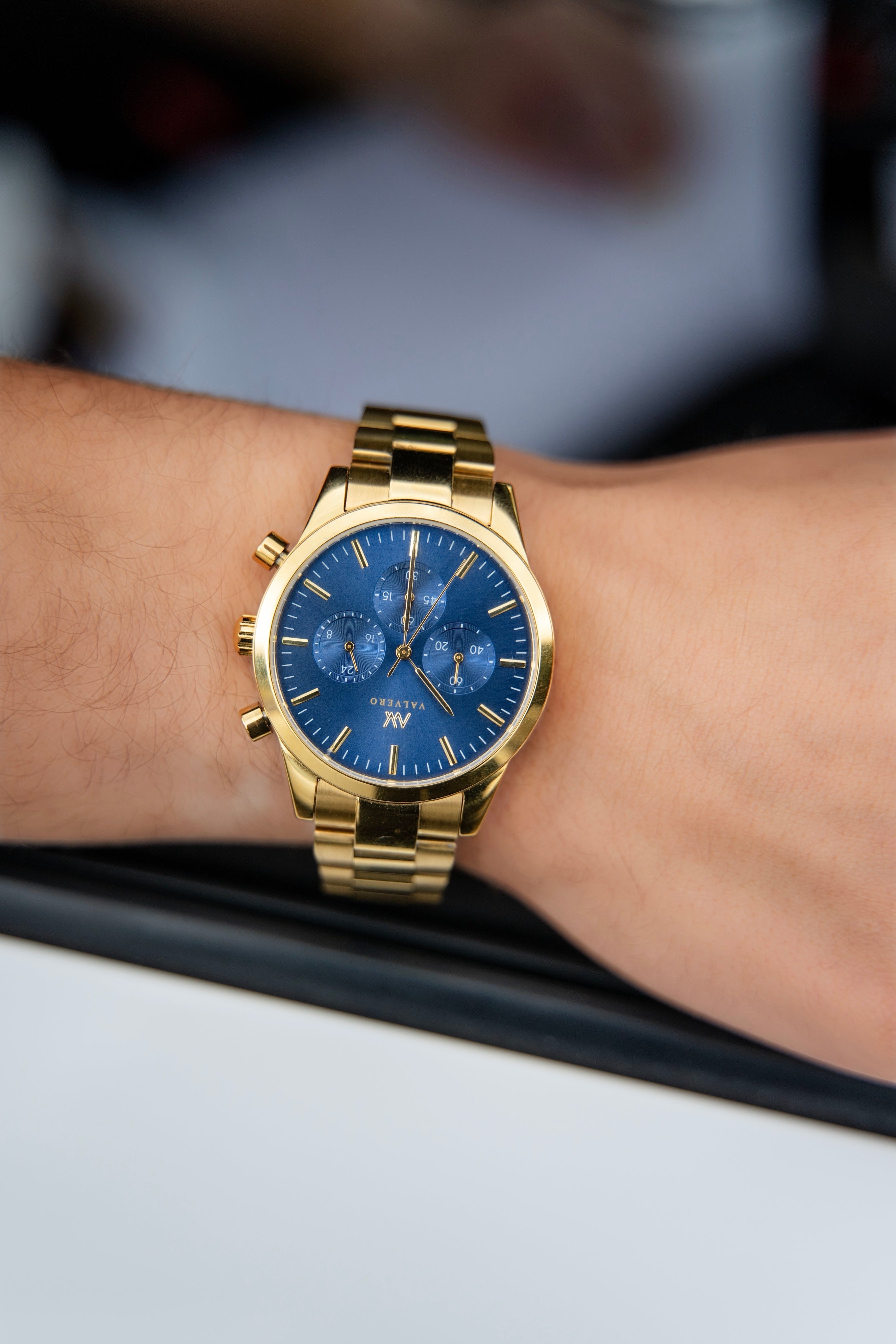 Timeless Set ~ Fiero Luxe Gold Sapphire Watch & Vero Bracelet Luxe Gold
