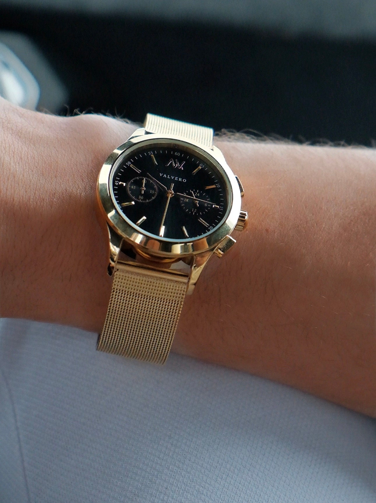 Timeless Set ~ Inferno Luxe Gold Black Watch & Vero Bracelet Luxe Gold