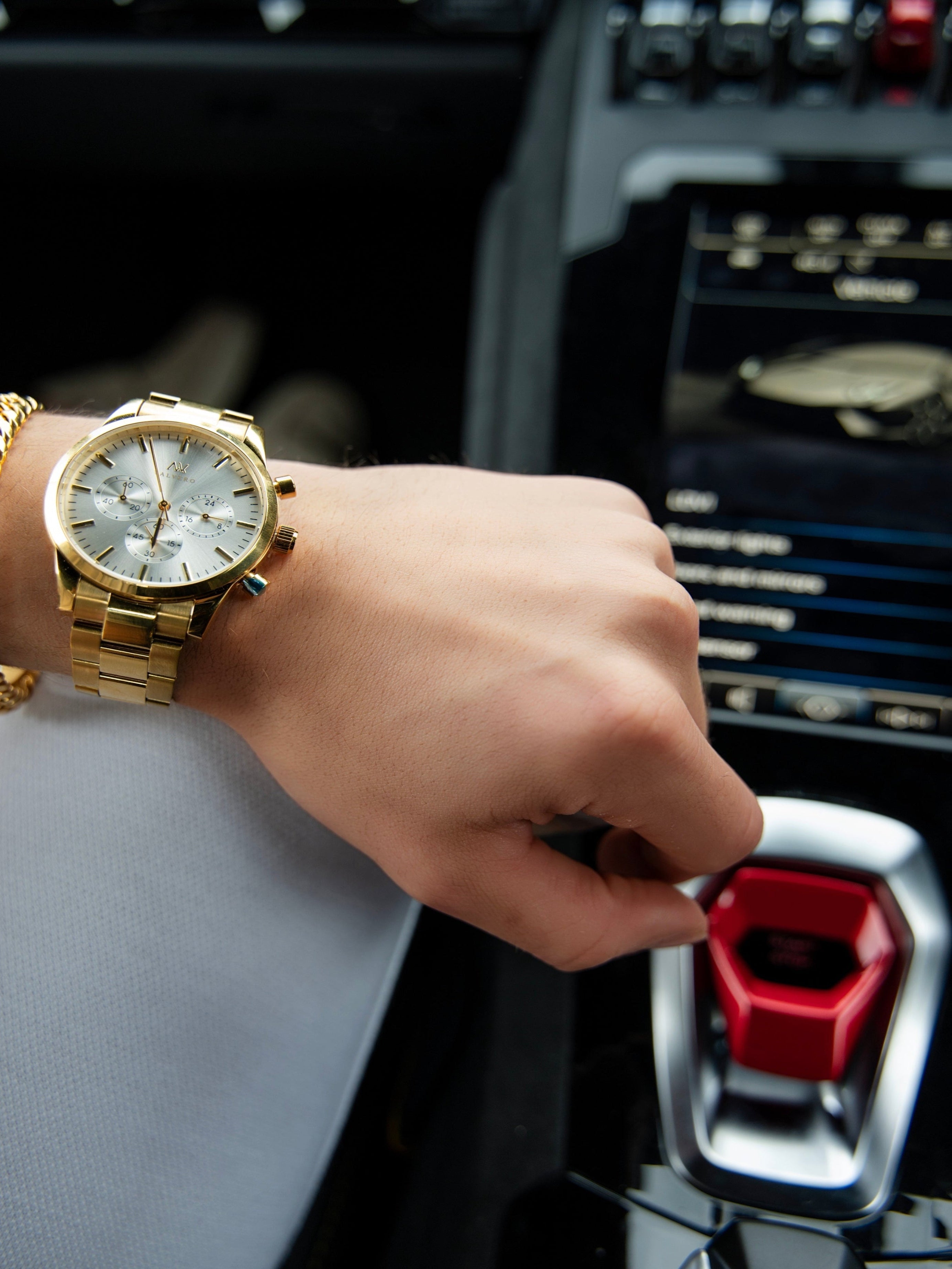 Timeless Set ~ Fiero Luxe Gold Ivory Watch & Vero Bracelet Luxe Gold
