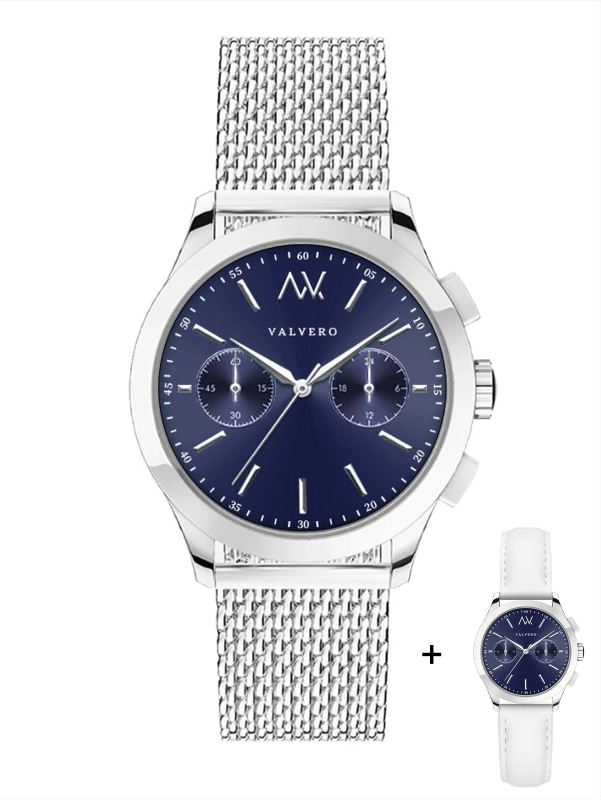 Timeless Set ~ Inferno Sterling Sapphire Watch & Vero Bracelet Sterling Silver