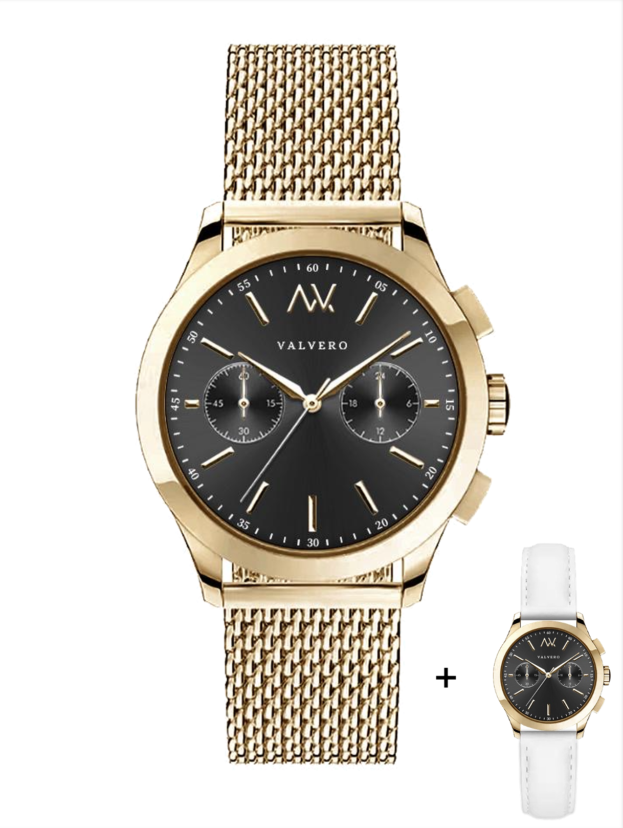 Timeless Set ~ Inferno Luxe Gold Black Watch & Vero Bracelet Luxe Gold